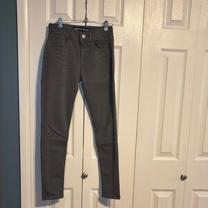 Express Mia grey legging mid rise jeans size 00 short NWOT